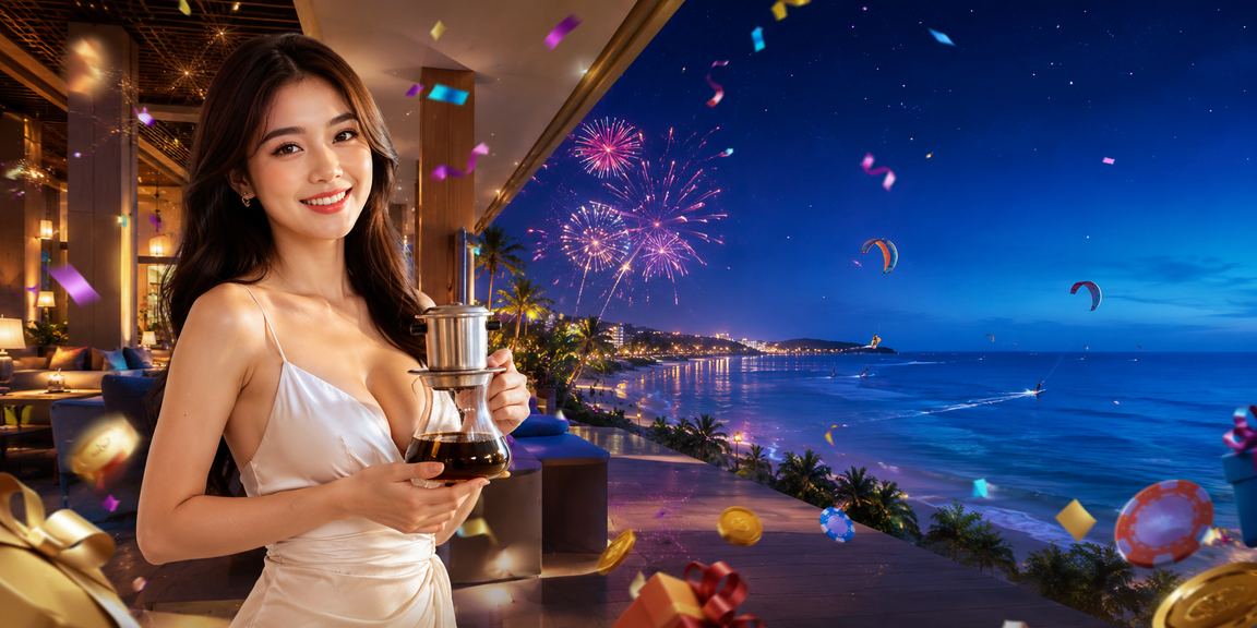 Người chơi thư giãn cà phê buổi sáng tại Mũi Né trước khi đặt cược có kế hoạch